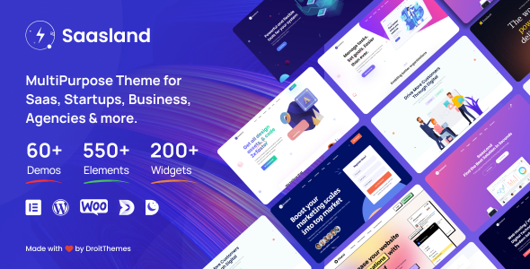 Saasland SaaS, Startup, Teknoloji & IT Çözümleri WordPress Teması