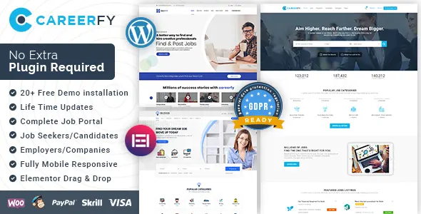 Careerfy İş İlanı & Kariyer Portalı WordPress Teması