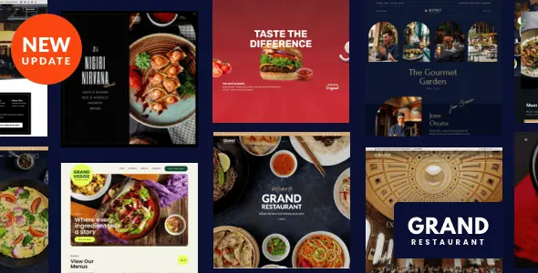 Grand Restaurant – Restoran, Kafe ve Fine Dining WordPress Teması
