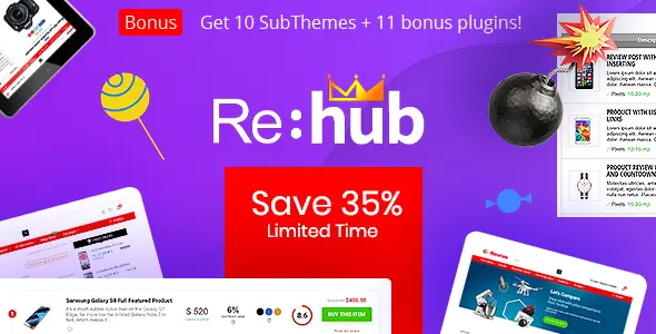REHub Fiyat Karşılaştırma ve Wordpress Pazaryeri Teması