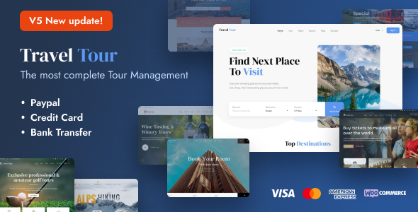 Travel Tour – Profesyonel Tur & Seyahat Rezervasyon Wordpress Teması