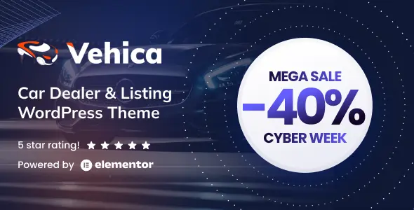 Vehica Modern Araç İlan ve Oto Galeri Wordpress Teması